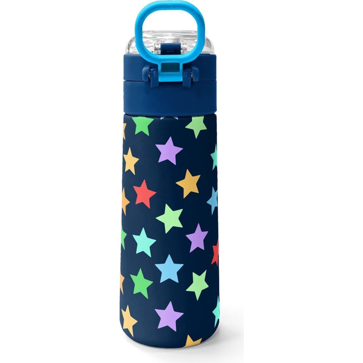 Coral High Kids Lacivert Renkli Yıldız Desenli Pipetli ve Direkt Içim Çelik Termos 500 ml 38109