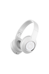 ACL ABK-09 RhythmSerisi RGB Işıklı Hi-Fi Stereo Kablosuz Kulak Üstü Kulaklık – SD Kart Girişli Beyaz