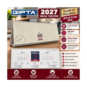 Masa Takvimi 2027 Gıpta 506