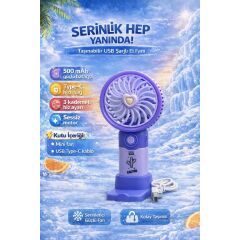 Min Vantilatör El Fanı Wn-1153 Mor