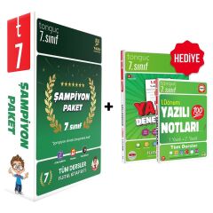 Tonguç Akademi 7. Sınıf Tüm Dersler Şampiyon Paket + 7. Sınıf Yazılı Denemeler - Yazılı Notları