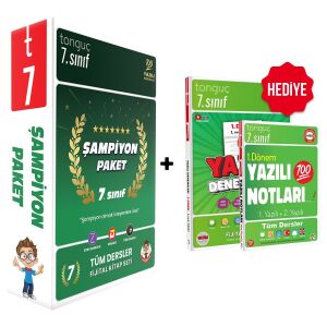 Tonguç Akademi 7. Sınıf Tüm Dersler Şampiyon Paket + 7. Sınıf Yazılı Denemeler - Yazılı Notları