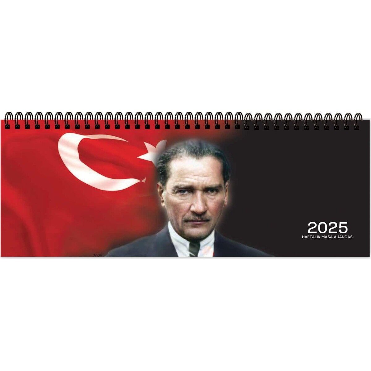 Keskin Color 2025-AJ-65 12*33,5 Spr.haftalık Masa Ajandası-Atatürk