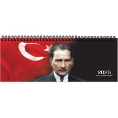 Keskin Color 2025-AJ-65 12*33,5 Spr.haftalık Masa Ajandası-Atatürk