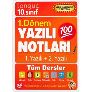 Tonguç Akademi 10. Sınıf Yazılı Notları 1. Dönem 1 ve 2. Yazılı
