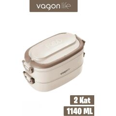 VAGON LIFE LUNCH BOX 1140 ML BL10403-2S-Krem