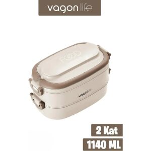 VAGON LIFE LUNCH BOX 1140 ML BL10403-2S-Krem
