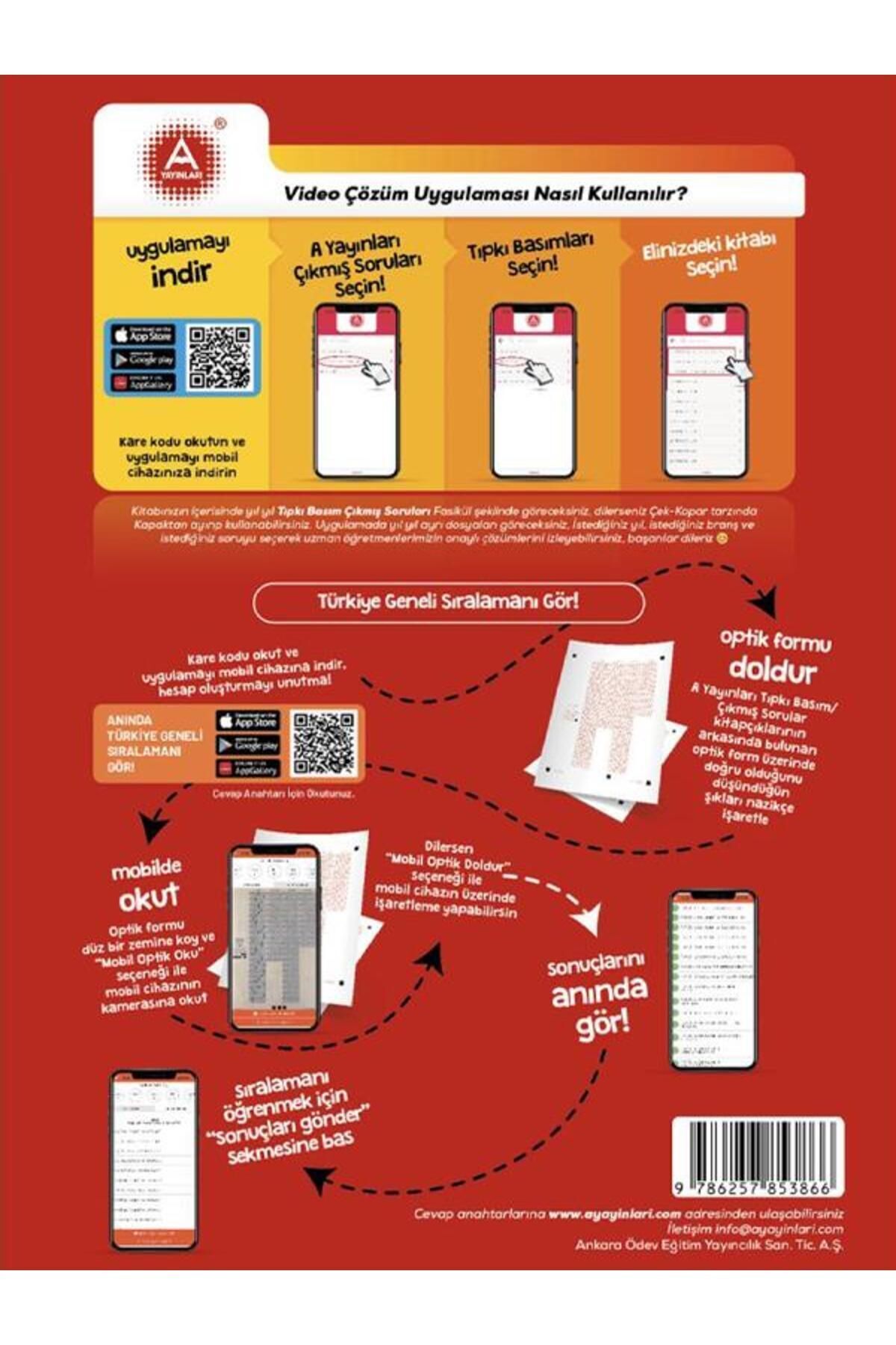 A Yayınları TYT Son 7 Yıl Tıpkı Basım Çıkmış Sorular