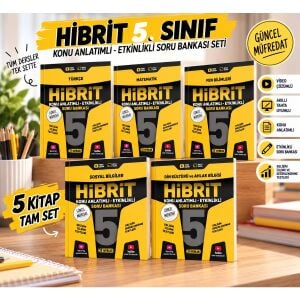 5. Sınıf Hibrit Tüm Dersler Kitap Set- Matematik- Türkçe- Fen- Sosyal- Din Kültürü