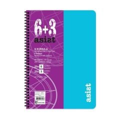 Keskin A4 6+3 x 25=225 Yp.Ayraçlı PP Kapak Asist Defter