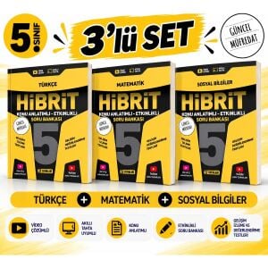 5. Sınıf Hibrit Türkçe+ Sosyal Bilgiler+ Matematik Soru Bankası-Bağlam Temelli Sorular ve Güncel Müftedat
