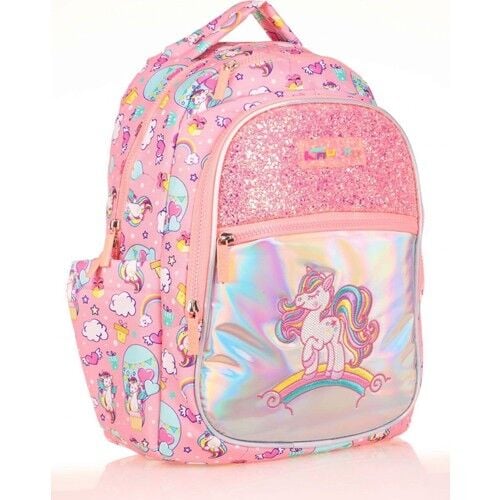 Kaukko Kids Aynalı Taşlı Unicorn Kız Çocuk Okul Sırt Çantası