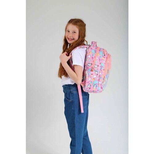 Kaukko Kids Aynalı Taşlı Unicorn Kız Çocuk Okul Sırt Çantası