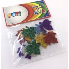 Eva Şekilli Simli Stıcker - Yaprak