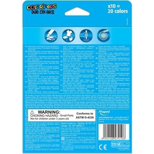 Maped Color Peps Duo Keçeli Kalem 10 Lu