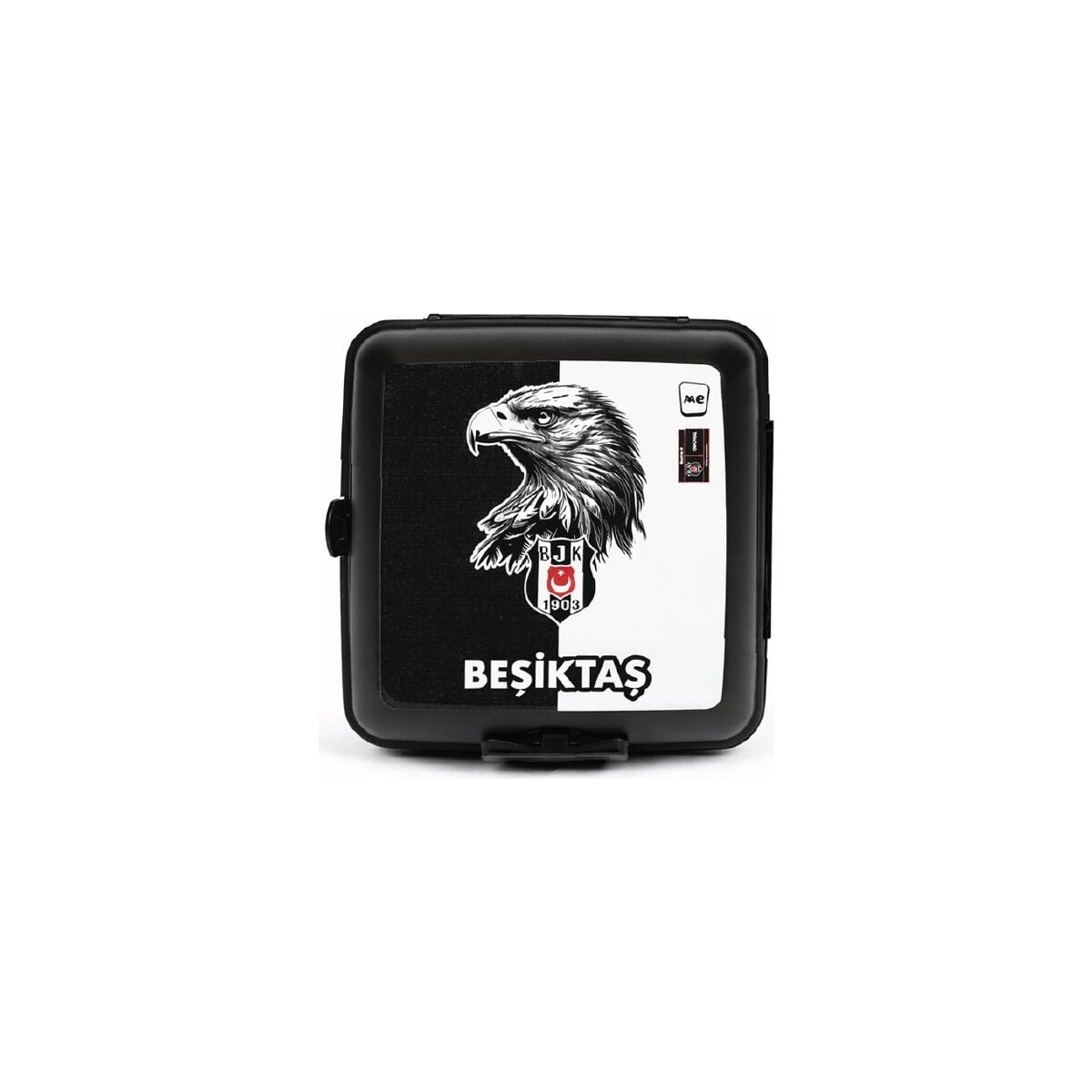 Beşiktaş Lisanslı Beslenme Kutusu - Kartal Baskılı Çatal Kaşıklı Bpa Free Saklama Kabı 26394