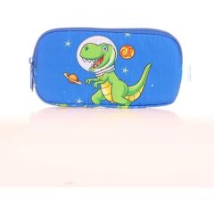 Kaukko Kids 3 Bölmeli Kalem Çantası Toys Dinosaur Mavi L8173