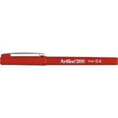 Artline 200n Fine Keçe Uçlu Yazı Kalemi 0,4 Mm Kırmızı