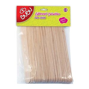 Bu-Bu Eğlenceli Çubuklar Naturel 15x1,8cm 40lı Uzun