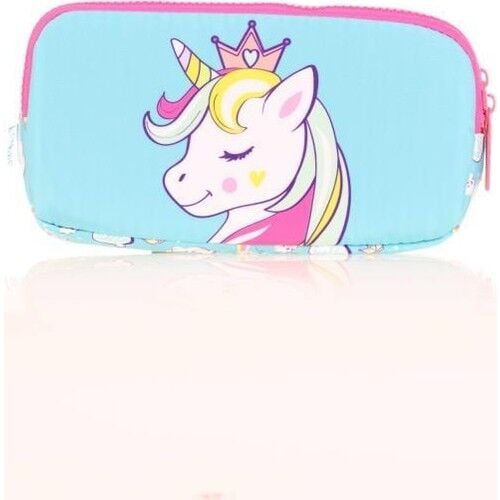 Kaukko Kids 3 Bölmeli Kalem Çantası Toys Unicorn Mavi L8155