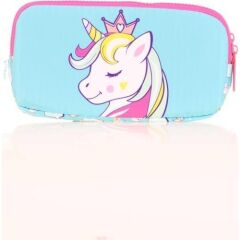 Kaukko Kids 3 Bölmeli Kalem Çantası Toys Unicorn Mavi L8155