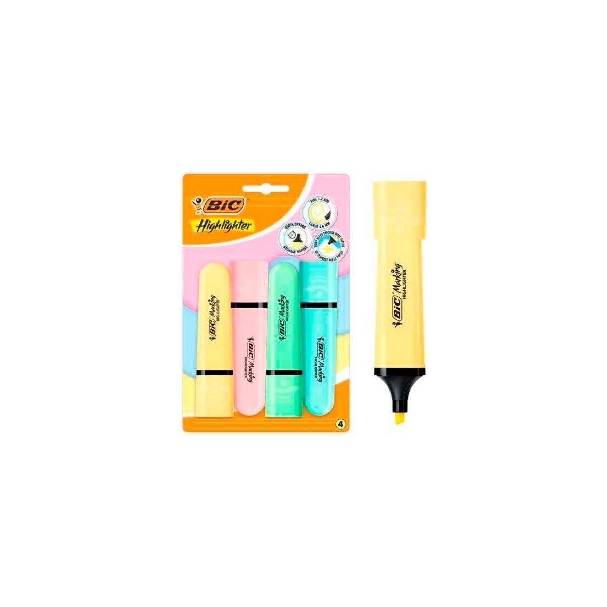 Bic Hl Flat Pastel Asortı Bl4