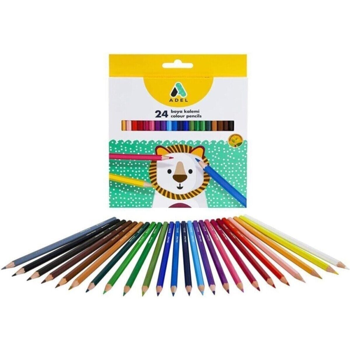 Adel Kuru Boya Karton Tam Boy 24 Renk 2112 365001
