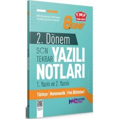 8. Sınıf 2. Dönem Master Yazılı Notları 1, Ve 2,  Dönem