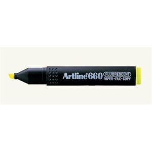 Artline 660 Fosforlu Kalemkesik Uç:1,0-4,0mmf.Sarı