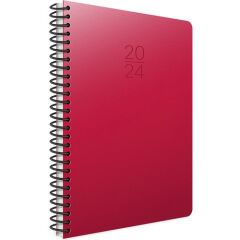 Gıpta 2024 Spiralli Haftalık Ajanda 20X28 cm 422-SEK Kırmızı