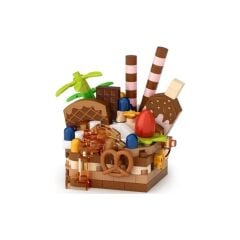 Loz Çikolatalı Pasta 160 Parça Block Oyuncak-Mini Poşet Lz-8642