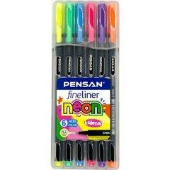 Pensan 6300 Fineliner 6l Neonı Pastel Pvc Kutu