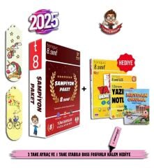 Tonguç Akademi 8. Sınıf Tüm Dersler Şampiyon Paket + 8. Sınıf Yazılı Denemeler - Yazılı Notları