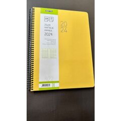 Gıpta Ajanda Ajanda Gıpta 422-SEK Eko Spiralli 2024 Haftalık Ajanda 20X28 Sarı