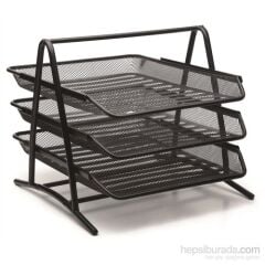 Bion Evrak Rafı 3 Lü Metal Siyah