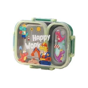 Vagonlife Paslanmaz Çelik Lunchbox 600 ml Çift Bölmeli Vgn 7163 Yeşil
