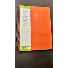 Gıpta Ajanda Ajanda Gıpta 422-SEK Eko Spiralli 2024 Haftalık Ajanda 20X28 Turuncu