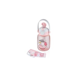 Vagonlife VGN2028 Askılı Pipetli Matara 600 ml Pembe