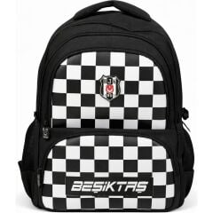 Beşiktaş Lisanslı 4 Bölmeli Dama Desenli Okul Çantası 26349