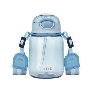Diller Bee D64 Tritan Pipetli Su Matarası 500ML Mavi