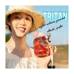 Diller Bee D64 Tritan Pipetli Su Matarası 500ML Mavi