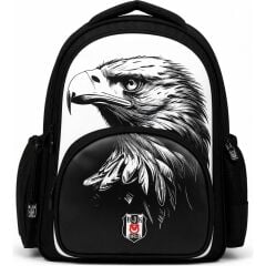Beşiktaş Lisanslı 3 Bölmeli Kartal Desenli Okul Çantası 26361