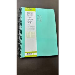 Gıpta Ajanda Ajanda Gıpta 422-SEK Eko Spiralli 2024 Haftalık Ajanda 20X28SU Yeşili