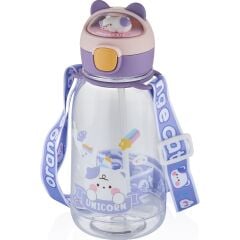 VAGONLİFE Vgn2021 760 ML KEDİ FİGÜRLÜ SU MATARASI-Mor