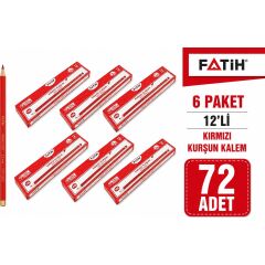 Kırmızı Kopya Kalemi 12'li 6 Paket
