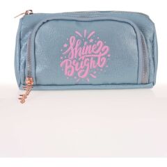 Kaukko Sparkle Plump Kalem Çantası (gri)k2308