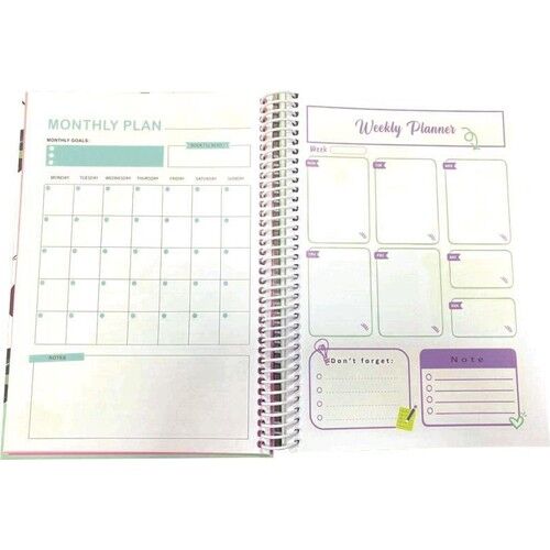 Liz Renkli Tasarımlı Konuşan Tarihsiz Ajanda Model-4