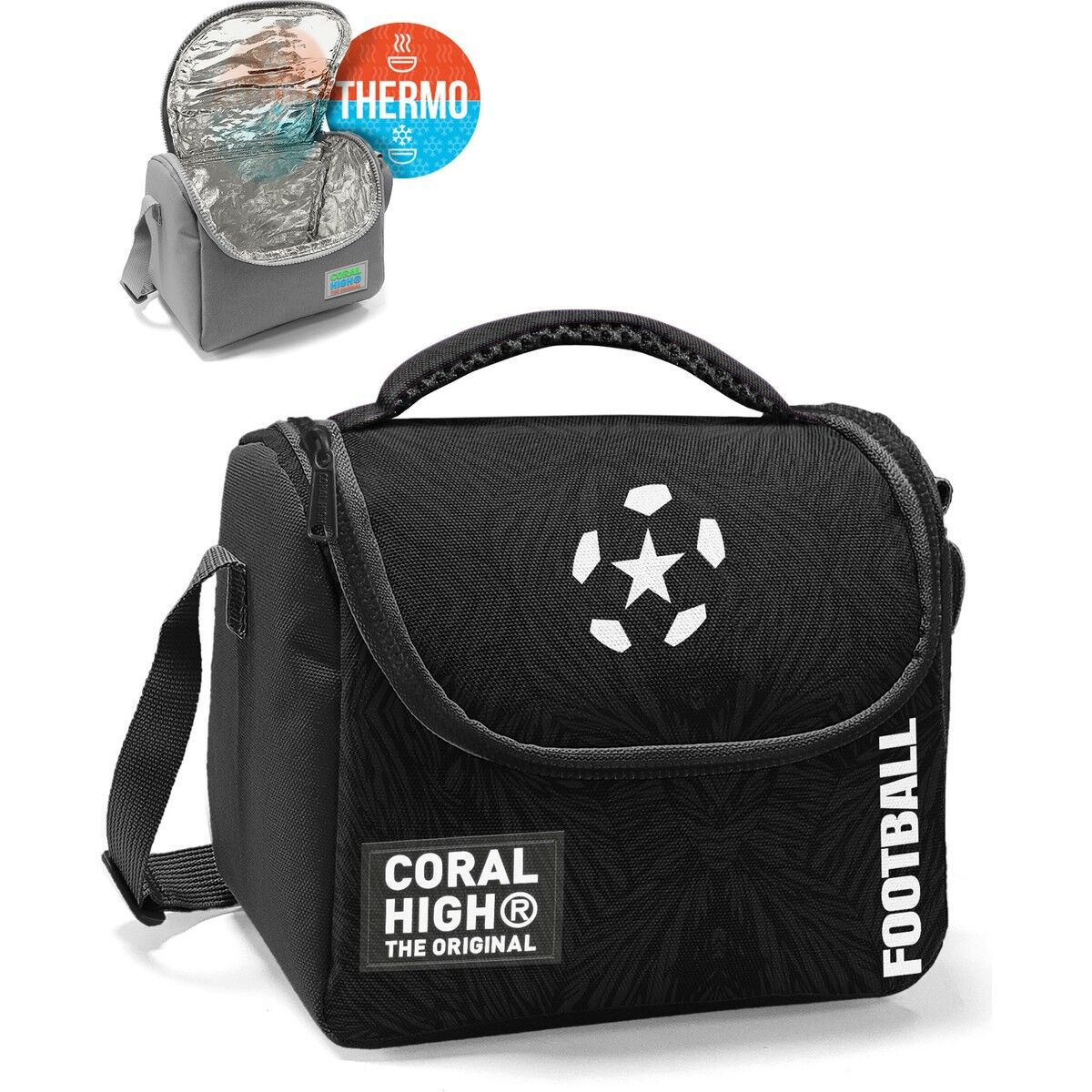 Coral High Siyah Futbol Desenli Thermo Beslenme Çantası 22798
