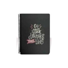 Lizy 17X24 Siyah Zemin Defter Spiralli 40 Yp Sketch 90 gr