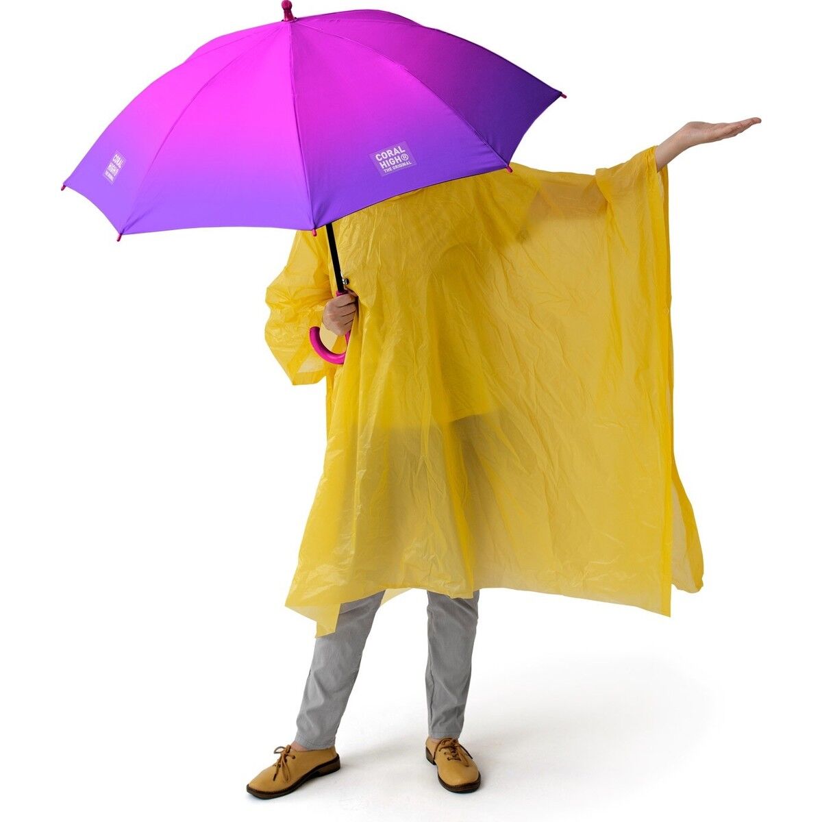 Coral High Kids Pembe Mor Renk Geçişli Çocuk Şemsiyesi 12665